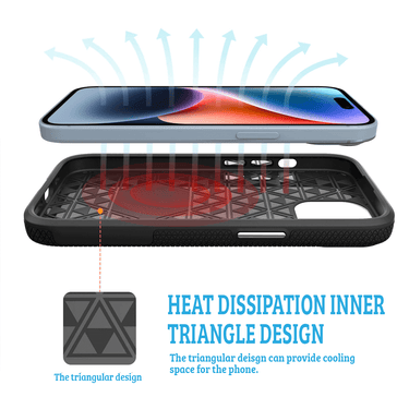 iPhone 14 Pro Rugged Shockproof Case Cover - Best Quality, Flexible & Strong, Lightweight, Heavy-Duty Protection, Durable - Silver